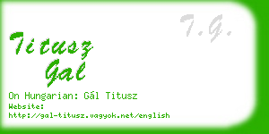 titusz gal business card